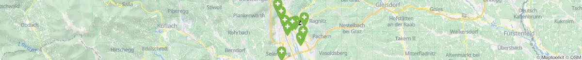 Kartenansicht für Apotheken-Notdienste in der Nähe von Graz (Stadt) (Steiermark)
